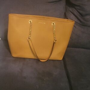 Michael Kors Camel Tote with Gold Accents